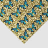 Papier Mousseline Papier Bleu Sur Papier Tissu Parties scintillant O (Détail)