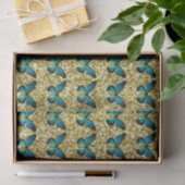 Papier Mousseline Papier Bleu Sur Papier Tissu Parties scintillant O (Cadeau)