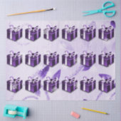 Papier Mousseline Papier cadeau de Noël pourpre (Artisanat)