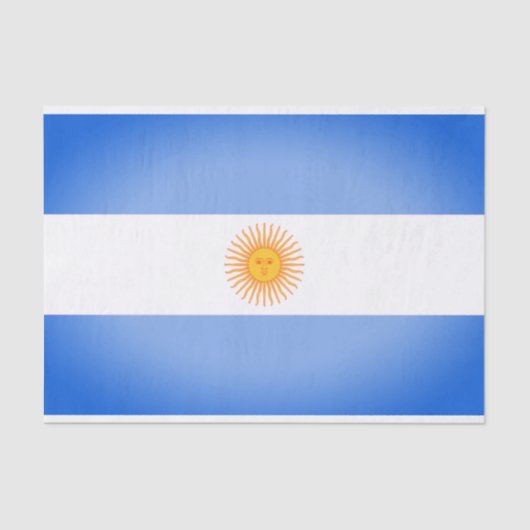 Papier Mousseline Papier cadeau du drapeau argentin (Recto)