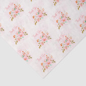 Papier Mousseline Papier cadeau papier Merci floral (Détail)