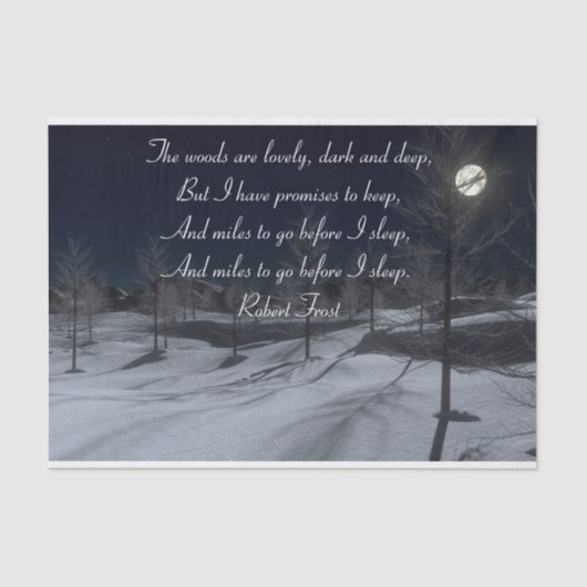 Papier Mousseline Papier cadeau Robert Frost (Recto)