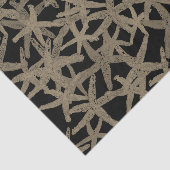 Papier Mousseline Papier cadeau tatouage étoile de mer taupe noir (Détail)