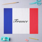 Papier Mousseline Papier cadeau Tissu avec drapeau français (Artisanat)