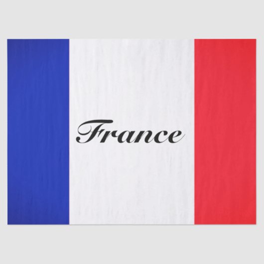 Papier Mousseline Papier cadeau Tissu avec drapeau français (Recto)