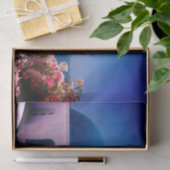 Papier Mousseline Papier cadeau Tissu avec image de Santorin, Grèce (Cadeau)