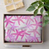 Papier Mousseline Papier cadeau Tissu Nautique étoile rose blanc (Cadeau)