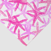 Papier Mousseline Papier cadeau Tissu Nautique étoile rose blanc (Détail)