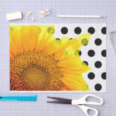 Papier Mousseline Papier cadeau tournesol et Pois (Artisanat)