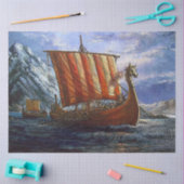 Papier Mousseline Papier cadeau Viking Ship (Artisanat)
