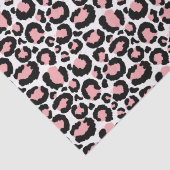 Papier Mousseline Papier Cheetah rose blanc (Détail)