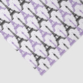 Papier Mousseline Papier chic violet Paris Eiffel Tower (Détail)