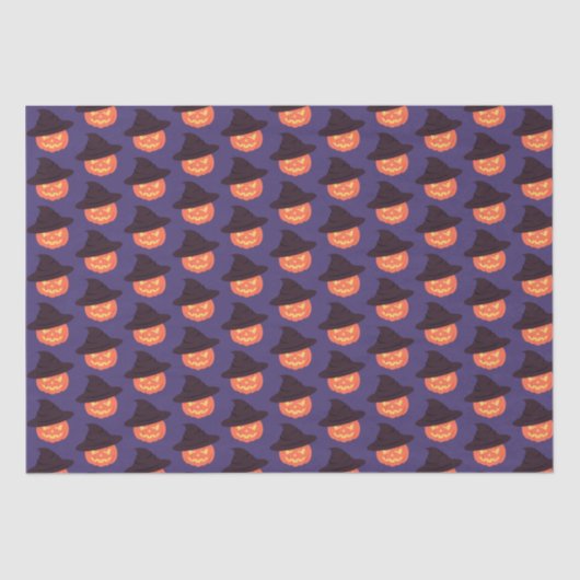 Papier Mousseline Papier Citrouille orange - Enveloppement d'Hallowe (Recto)