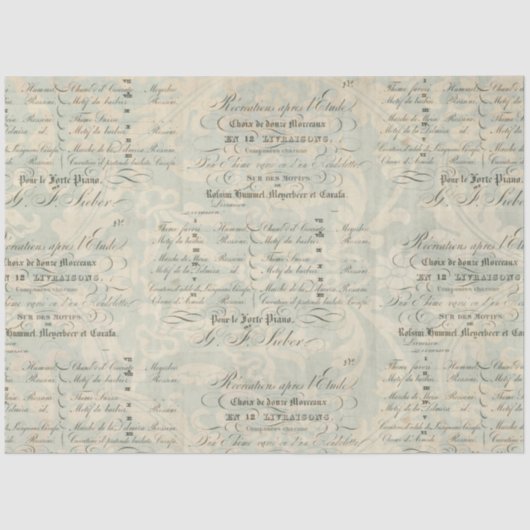 Papier Mousseline Papier compagnon de découpage Ephemera Peacock (Recto)