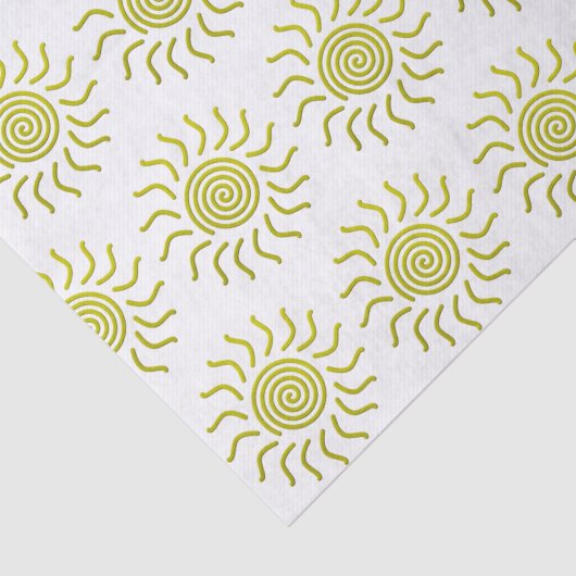Papier Mousseline Papier coupé Soleil jaune (Détail)