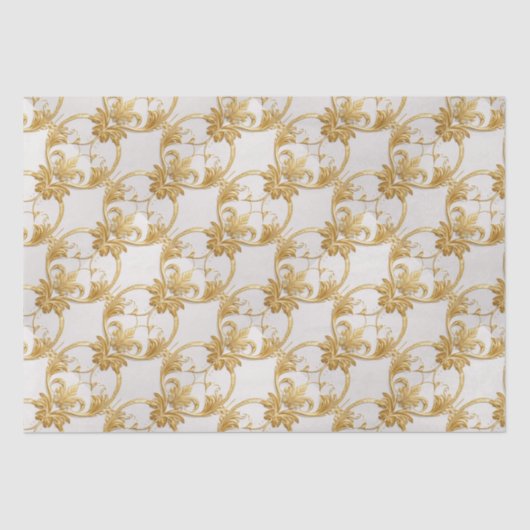 Papier Mousseline Papier d'art AI Gold Blanc (Recto)