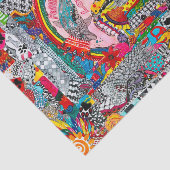 Papier Mousseline Papier d'art en papier animal coupé Abstrait (Détail)