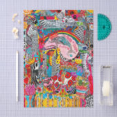 Papier Mousseline Papier d'art en papier animal coupé Abstrait (Artisanat)