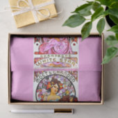 Papier Mousseline Papier de découpage 10"x15" - Alphonse Mucha 1 (Cadeau)