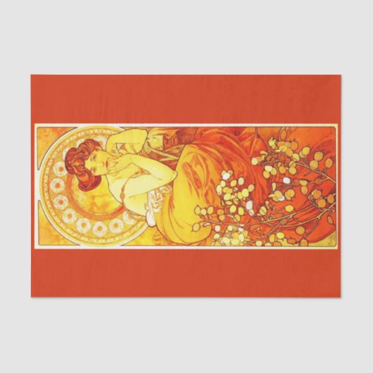 Papier Mousseline Papier de découpage 10"x15" - Alphonse Mucha 17 (Recto)