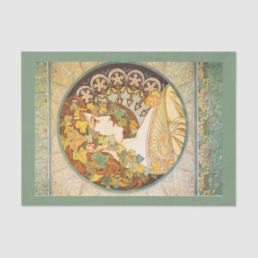 Papier Mousseline Papier de découpage 10"x15" - Alphonse Mucha 22 (Recto)