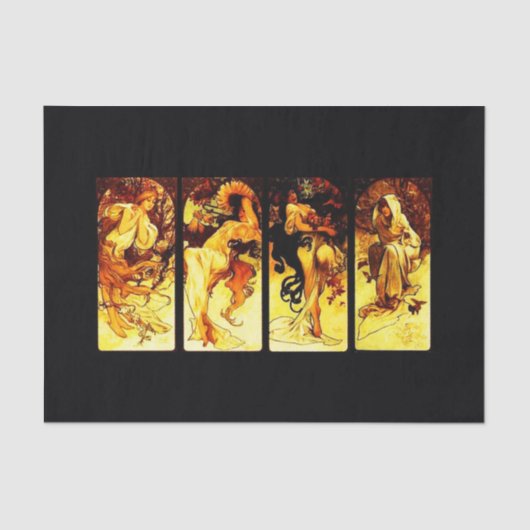 Papier Mousseline Papier de découpage 10"x15" - Alphonse Mucha 24 (Recto)