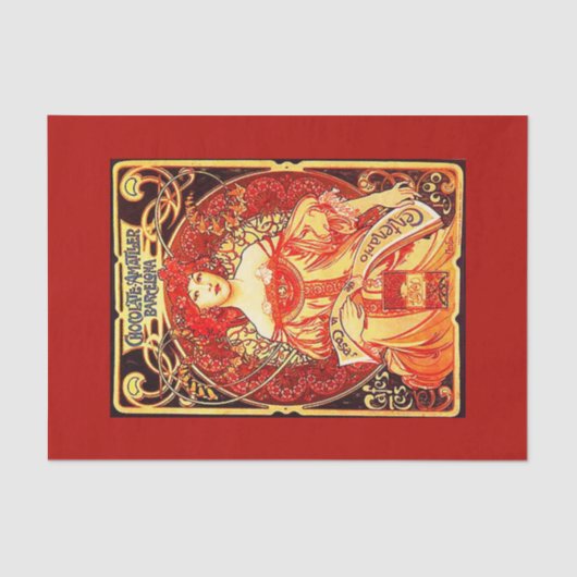 Papier Mousseline Papier de découpage 10"x15" - Alphonse Mucha 31 (Recto)