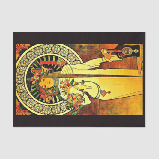 Papier Mousseline Papier de découpage 10"x15" - Alphonse Mucha 6 (Recto)