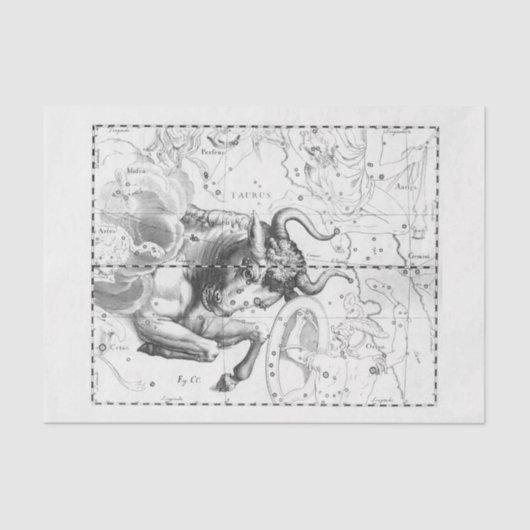 Papier Mousseline Papier de découpage 10"x15" - Astrologie Art. 15 (Recto)