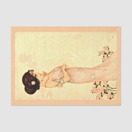 Papier Mousseline Papier de découpage 10"x15" - Raphael Kirchner 7 (Recto)