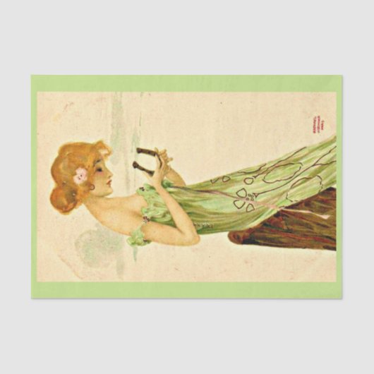 Papier Mousseline Papier de découpage 10"x15" - Raphael Kirchner 8 (Recto)