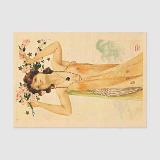 Papier Mousseline Papier de découpage 10"x15" - Raphael Kirchner 9 (Recto)