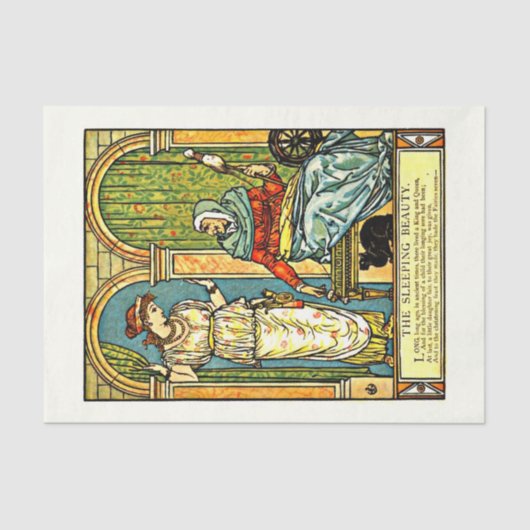 Papier Mousseline Papier de découpage 10"x15" - Walter Crane 7 (Recto)