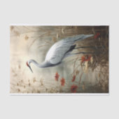 Papier Mousseline Papier de découpage 4 de la grue japonaise (Recto)