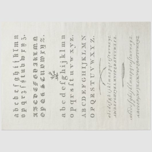 Papier Mousseline Papier de découpage Alphabet vintage (Recto)