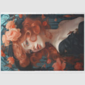 Papier Mousseline Papier de découpage Art Nouveau Femme 2 (Recto)