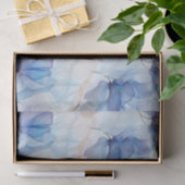 Papier Mousseline Papier de découpage bleu floral translucide (Cadeau)