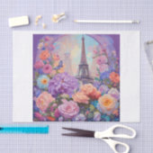 Papier Mousseline Papier de découpage carré Tour Eiffel Pastel (Artisanat)