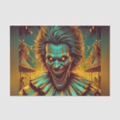 Papier Mousseline Papier de découpage clown déplaisant (Recto)