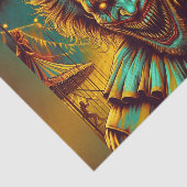 Papier Mousseline Papier de découpage clown déplaisant (Détail)