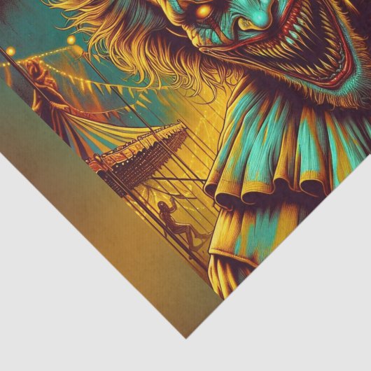 Papier Mousseline Papier de découpage clown déplaisant (Détail)