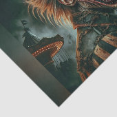 Papier Mousseline Papier de découpage clown d'Halloween effrayant (Détail)