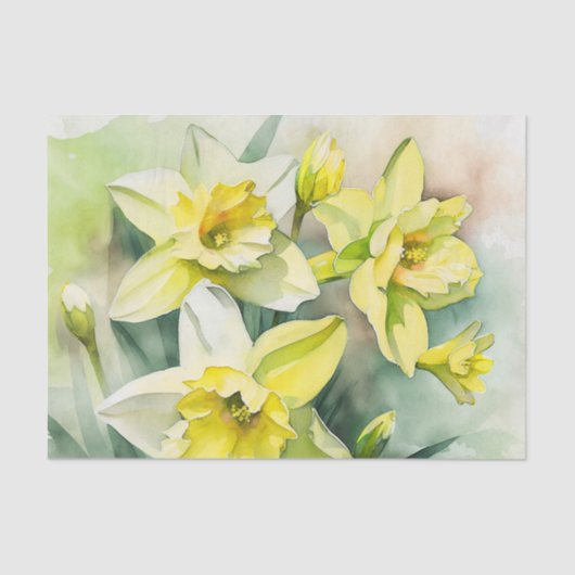 Papier Mousseline Papier de découpage DAFFODILS (Recto)