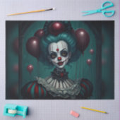 Papier Mousseline Papier de découpage de clown d'Halloween jaune tei (Artisanat)