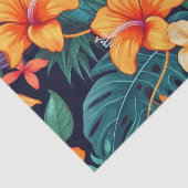 Papier Mousseline Papier de découpage de fleurs orange tropicales (Détail)