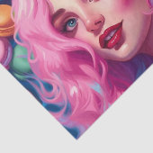 Papier Mousseline Papier de découpage de la croûte de Macaron rose e (Détail)