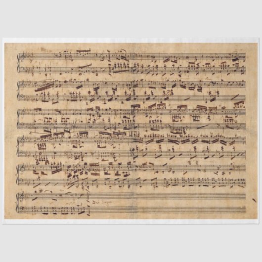 Papier Mousseline Papier de découpage de la feuille de musique de ch (Recto)