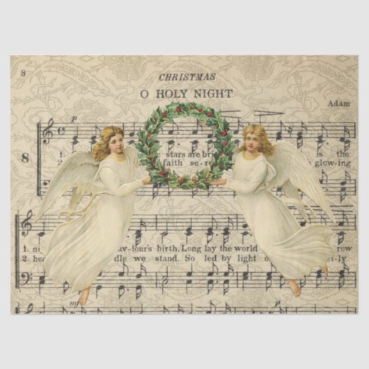 Papier Mousseline Papier de découpage de la nuit Sainte (Recto)