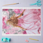 Papier Mousseline Papier de découpage de la robe de chandelle rose e (Artisanat)