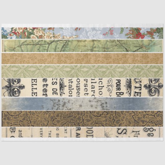 Papier Mousseline Papier de découpage de meubles de bande Washi (Recto)